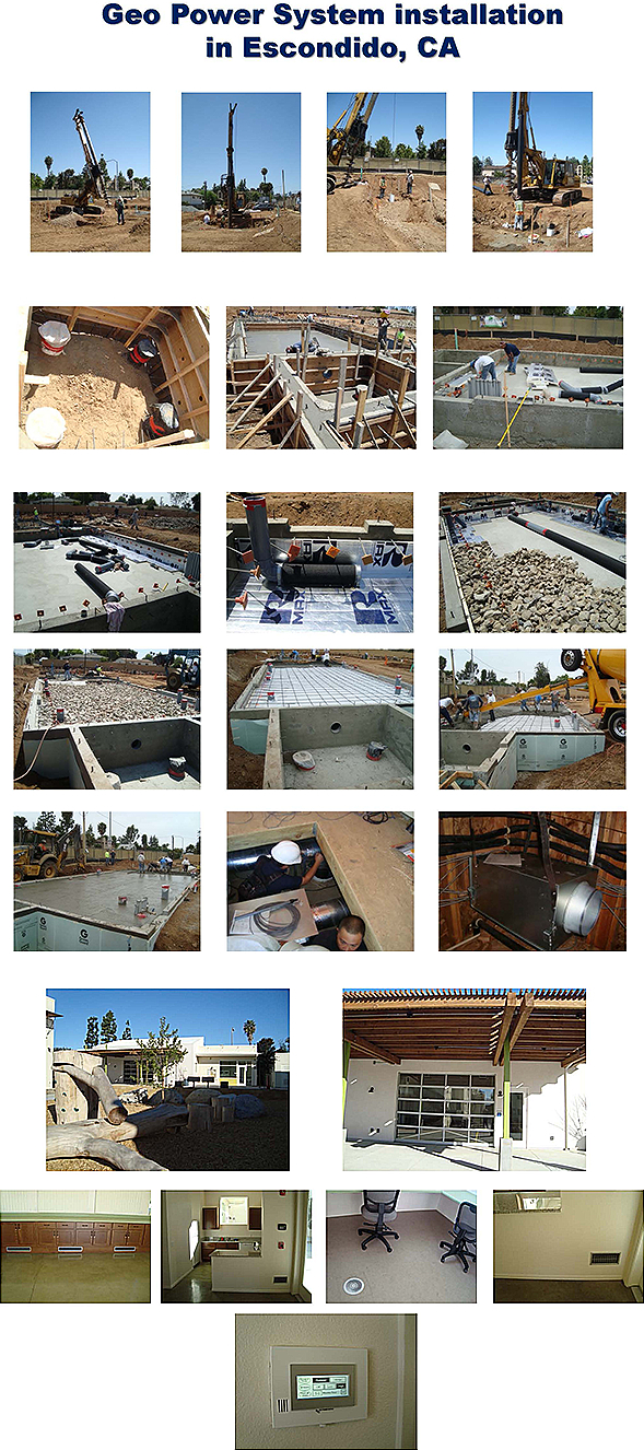 Geo Power System installation in Escondido,CA